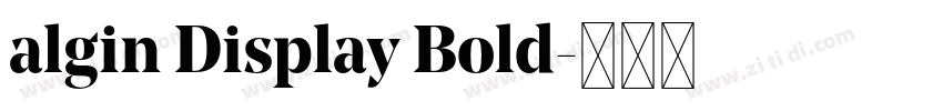 algin Display Bold字体转换